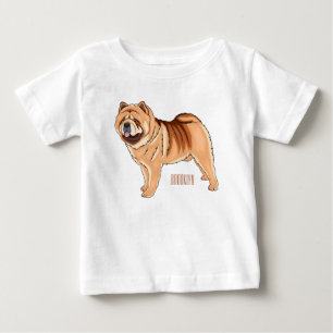 Camiseta De Bebé Ilustracion de personalizado de perro Chow Chow