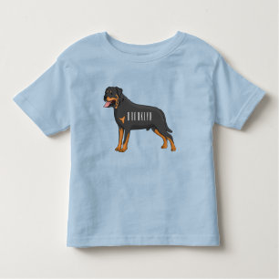 Camiseta De Bebé Ilustracion de personalizado de perro de Rottweile