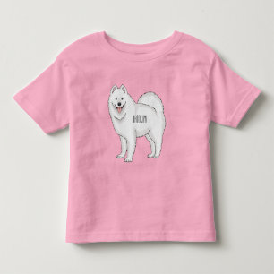 Camiseta De Bebé Ilustracion de personalizado de perro de Samoyed
