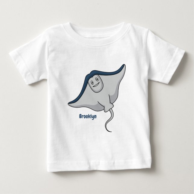Camiseta De Bebé Ilustracion de personalizado de pescado de Stingra (Anverso)