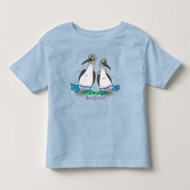 Camiseta De Bebé Ilustracion de personalizado de pezuñas azules div (Anverso)