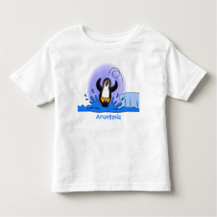 Camiseta De Bebé Ilustracion de personalizado de pingüino puenteado