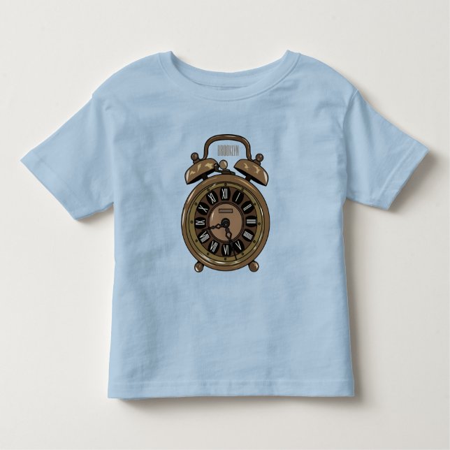 Camiseta De Bebé Ilustracion de personalizado de reloj de alarma (Anverso)