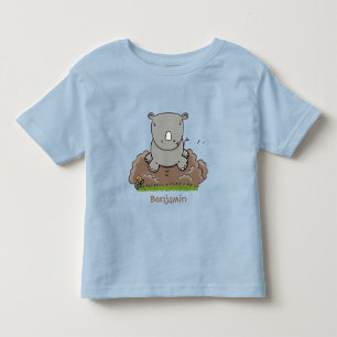 Camiseta De Bebé Ilustracion de personalizado de rinocerontes
