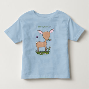 Camiseta De Bebé Ilustracion de personalizado de venado lindo y fel