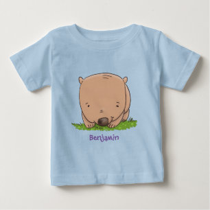 Camiseta De Bebé Ilustracion de personalizado de wombat para bebé l