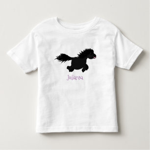 Camiseta De Bebé Ilustracion de personalizado del pony de Shetland