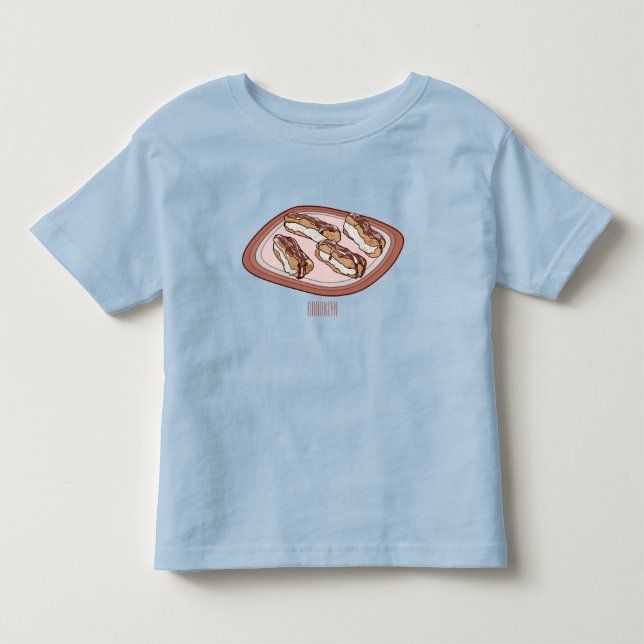 Camiseta De Bebé Ilustracion de personalizado eclair de chocolate (Anverso)