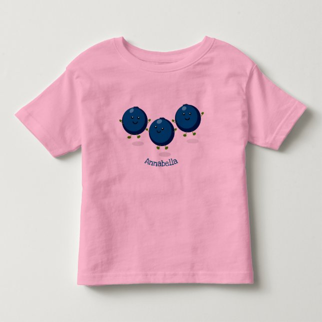 Camiseta De Bebé Ilustracion de personalizado morado de arándanos a (Anverso)