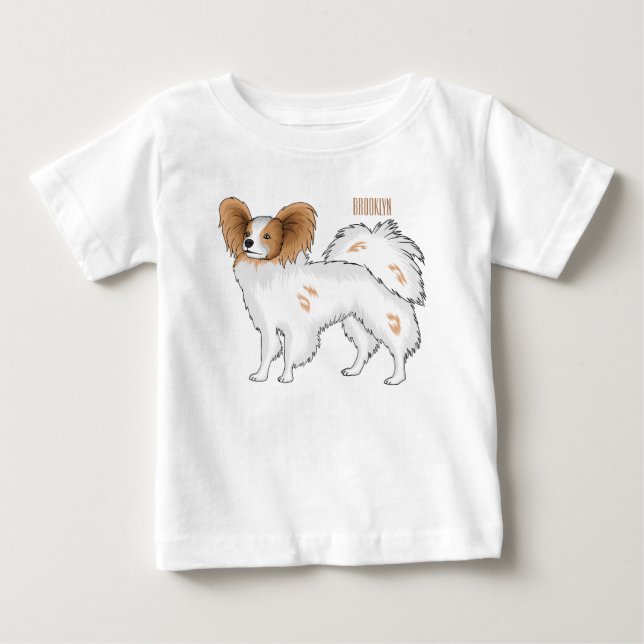 Camiseta De Bebé Ilustracion de personalizado papillon (Anverso)