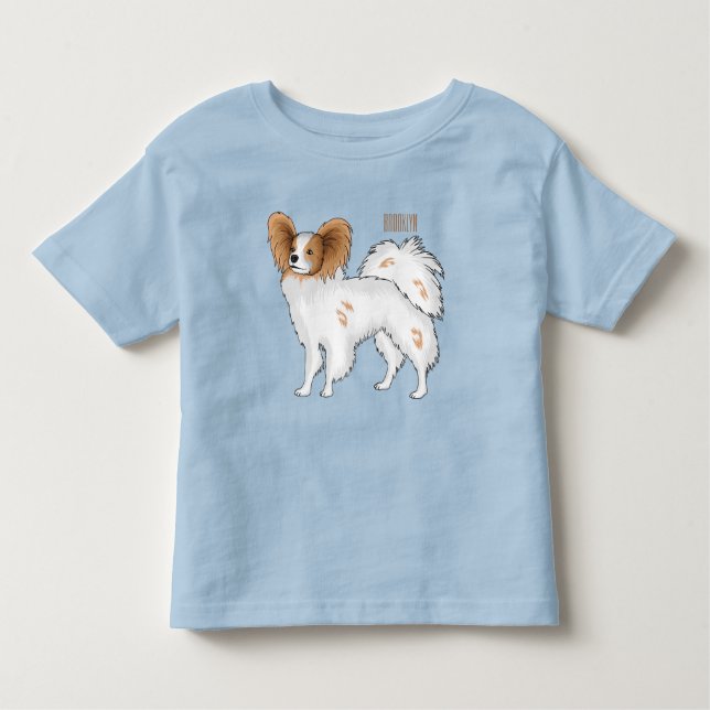 Camiseta De Bebé Ilustracion de personalizado papillon (Anverso)
