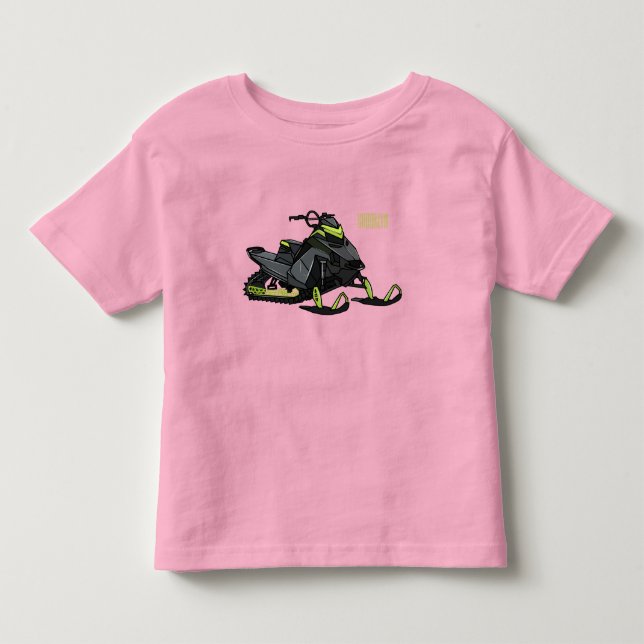 Camiseta De Bebé Ilustracion de personalizado para motos de nieve (Anverso)