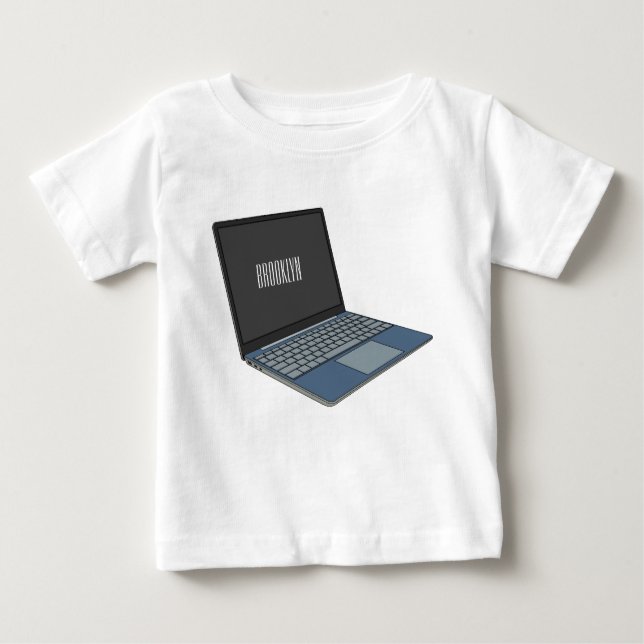 Camiseta De Bebé Ilustracion de personalizado para portátiles (Anverso)