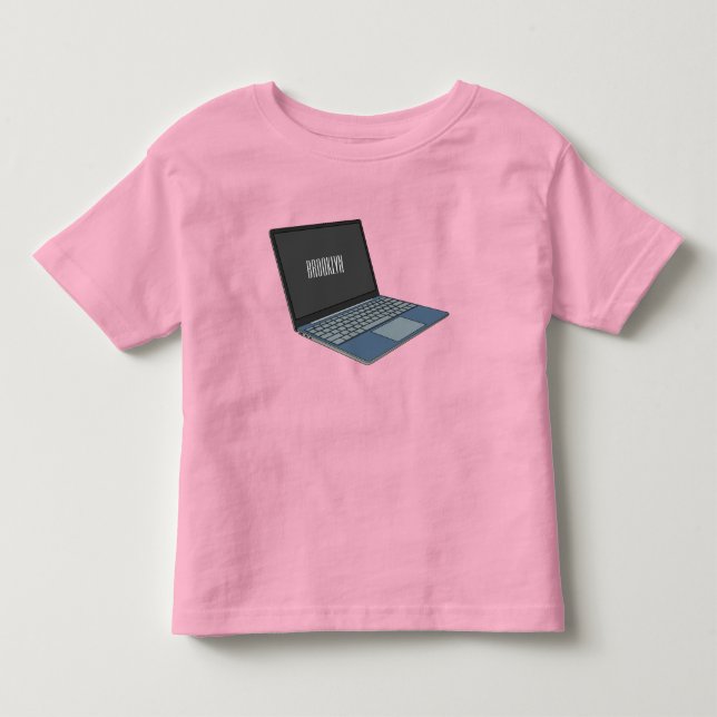 Camiseta De Bebé Ilustracion de personalizado para portátiles (Anverso)