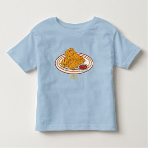 Camiseta De Bebé Ilustracion de pollo frito personalizado