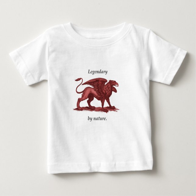 Camiseta De Bebé ilustracion de rabo, legendario por naturaleza (Anverso)