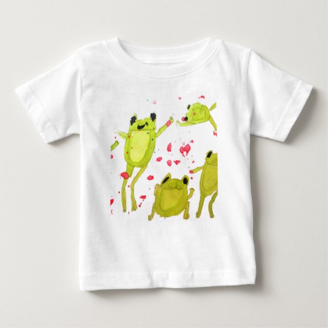 Camiseta De Bebé Ilustracion de rana dulce (Anverso)