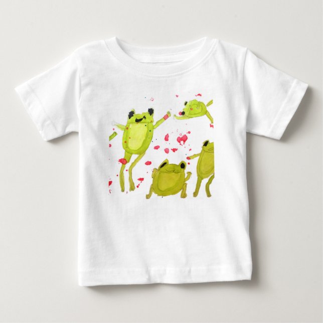 Camiseta De Bebé Ilustración de rana linda (Anverso)