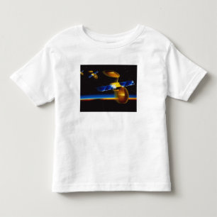 Camiseta De Bebé Ilustracion de satélites sobre el horizonte de la