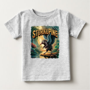 Camiseta De Bebé Ilustración de Storkupine – Stork Porcupine Divert