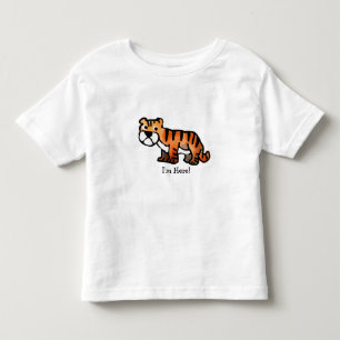 Camiseta De Bebé Ilustración de Tigre en Acuarela Adorable