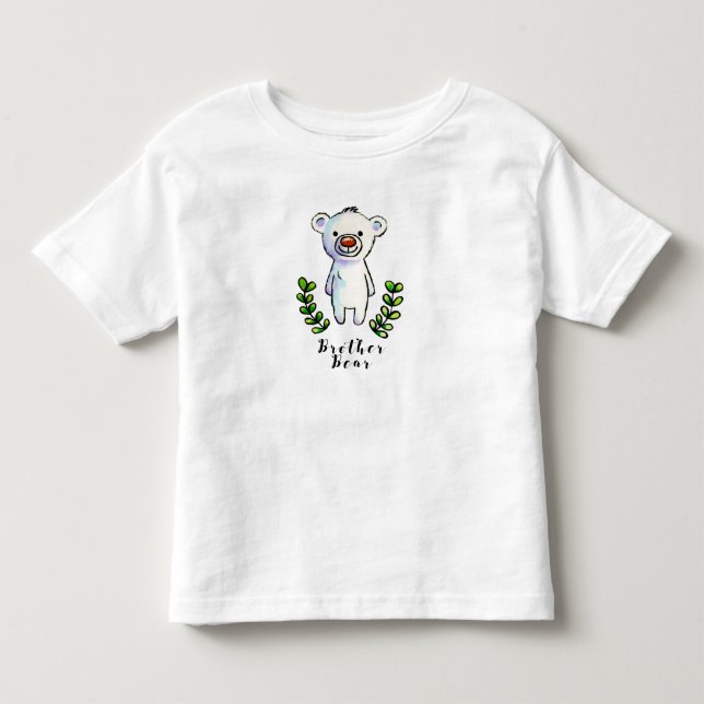 Camiseta De Bebé Ilustracion de tinta y acuarela del hermano del os (Anverso)