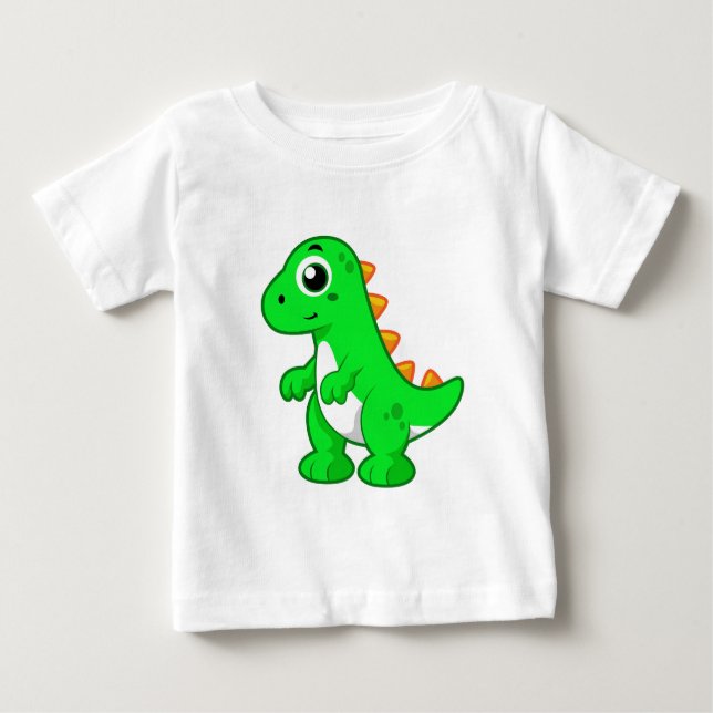 Camiseta De Bebé Ilustracion De Tirano Rex. (Anverso)
