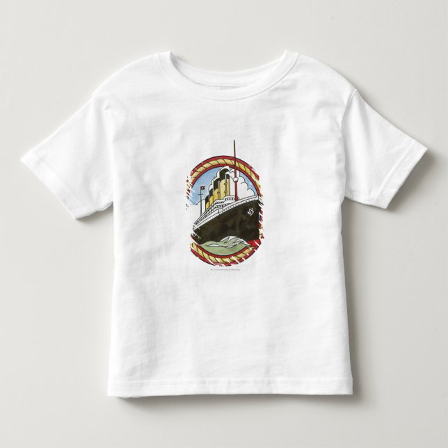 Camiseta De Bebé Ilustracion de titánico (Anverso)