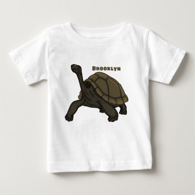 Camiseta De Bebé Ilustracion de tortugas terrestres de Galápagos (Anverso)