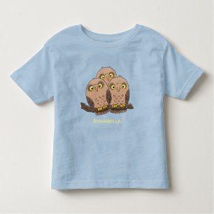 Camiseta De Bebé Ilustracion de trío de búho lindo
