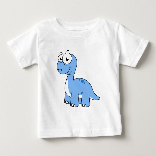 Camiseta De Bebé Ilustracion De Un Brontosauro. (Anverso)