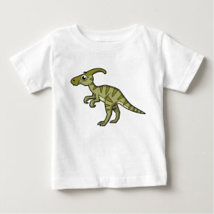 Camiseta De Bebé Ilustracion De Un Dinosaurio Parasaurolophus. 3