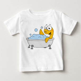 Camiseta De Bebé Ilustracion De Un Monstruo De Baño De Ness.