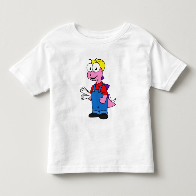 Camiseta De Bebé Ilustracion De Un Trabajador De Construcción De St (Anverso)