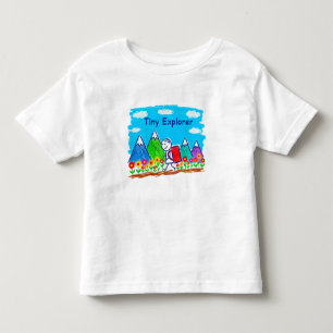 Camiseta De Bebé Ilustración de una pequeña figura de palo de excur