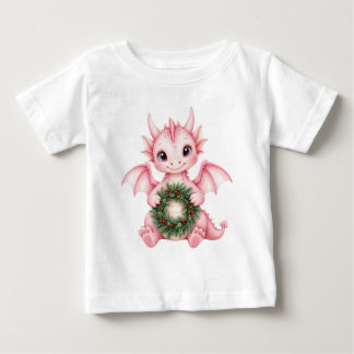 Camiseta De Bebé Ilustración de vacaciones de bebé dragón sostenien