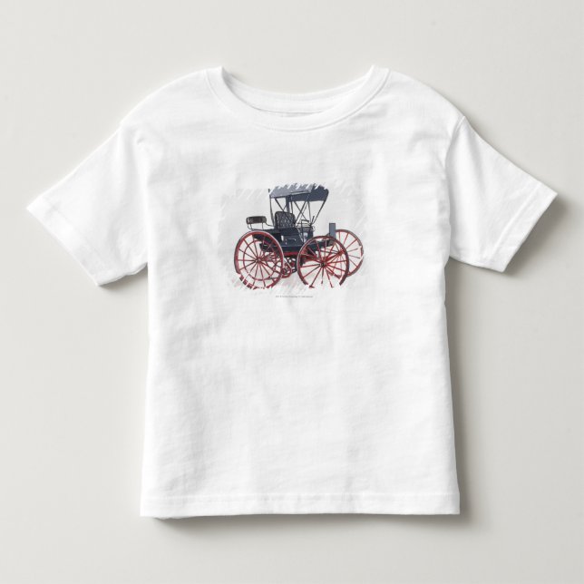 Camiseta De Bebé Ilustracion del carro sin caballo (Anverso)