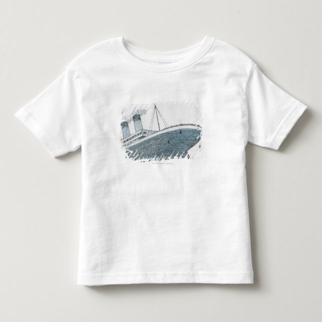 Camiseta De Bebé Ilustracion del pasajero que cae del titánico (Anverso)