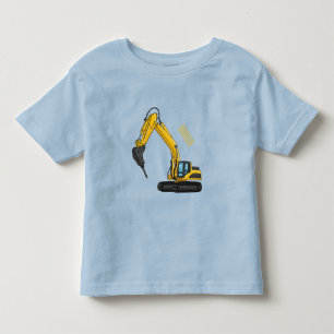 Camiseta De Bebé Ilustracion del personalizado de la excavadora de 