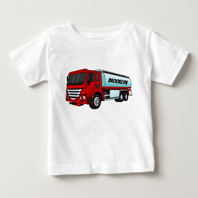 Camiseta De Bebé Ilustracion del personalizado de transporte de com (Anverso)
