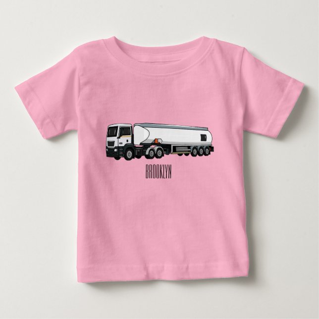 Camiseta De Bebé Ilustracion del personalizado de transporte de com (Anverso)
