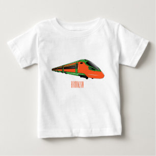 Camiseta De Bebé Ilustracion del personalizado del tren de bala