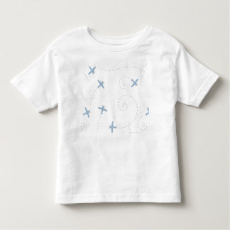 Camiseta De Bebé ilustracion del vuelo del aeroplano