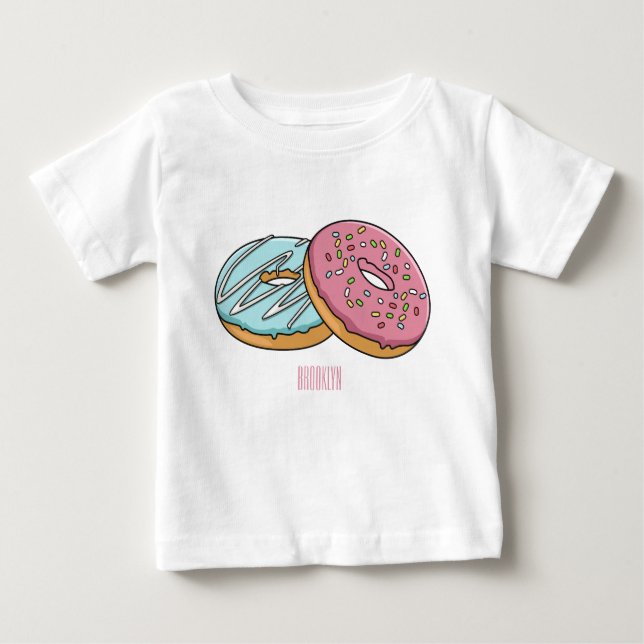 Camiseta De Bebé Ilustracion Donut personalizado (Anverso)