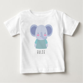 Camiseta De Bebé Ilustracion elefante lindo - Personalizable