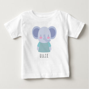 Camiseta De Bebé Ilustracion elefante lindo - Personalizable