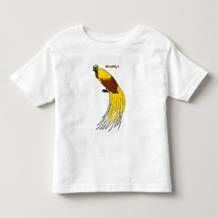 Camiseta De Bebé Ilustración linda del ave del paraíso menor