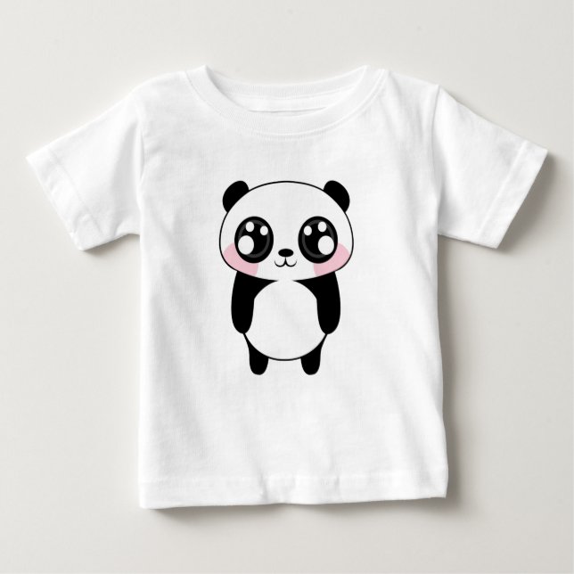 Camiseta De Bebé Ilustracion lindo del oso de panda (Anverso)