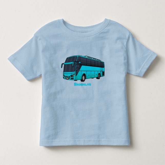 Camiseta De Bebé Ilustracion moderno de personalizado de autobús de (Anverso)
