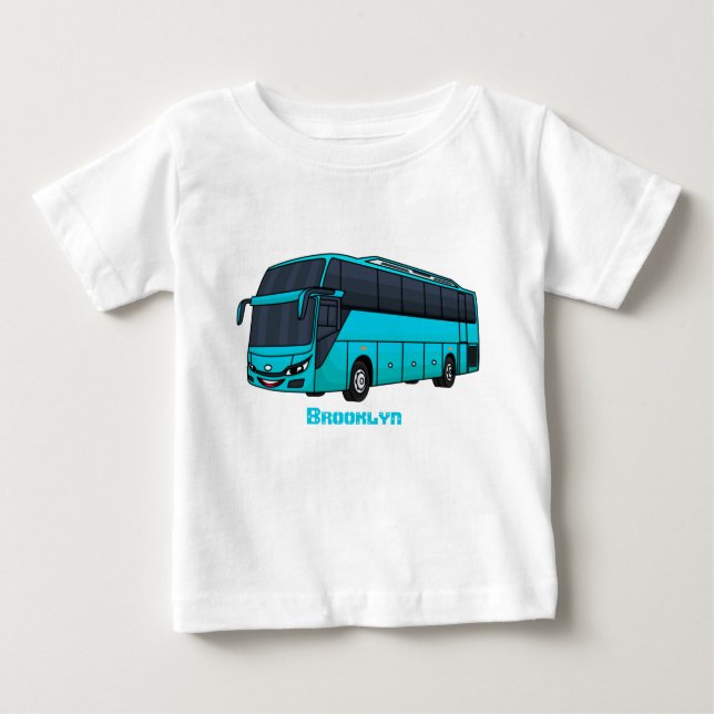 Camiseta De Bebé Ilustracion moderno de personalizado de autobús de (Anverso)